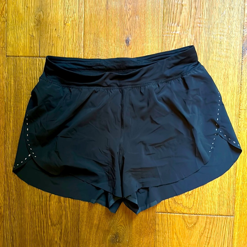 Lulu lemon fast & free shorts in black size 8.